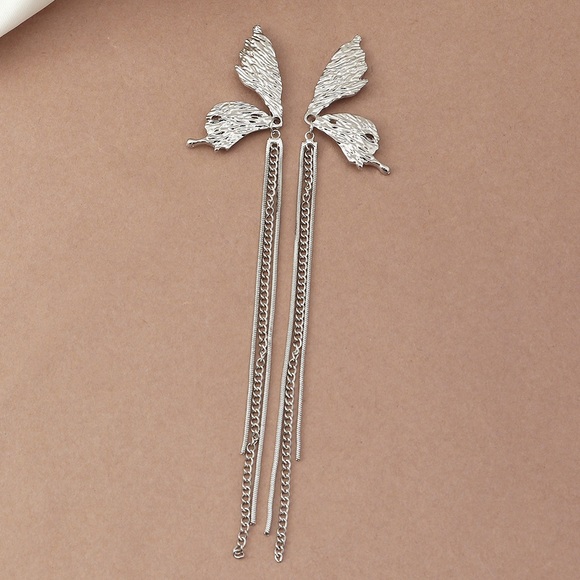 🔥 Long Tassels Butterfly Earrings - Picture 3 of 10